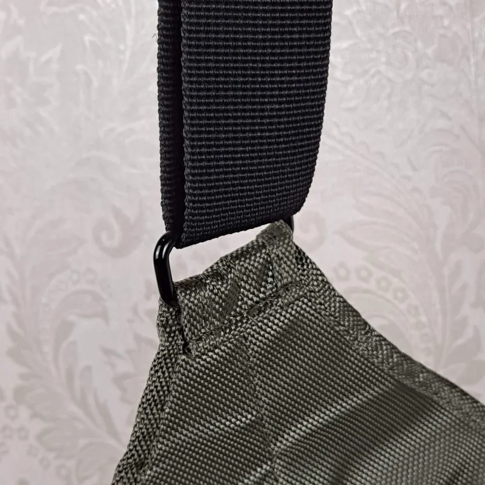Urban Outfitters Olive Green Vertical Sling Bag Extra Ring for Adjustment EUC